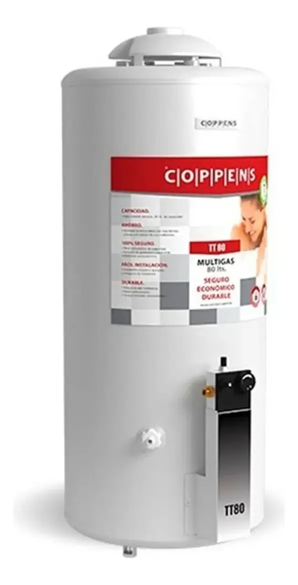 Termotanque Coppens 80lts Gas
