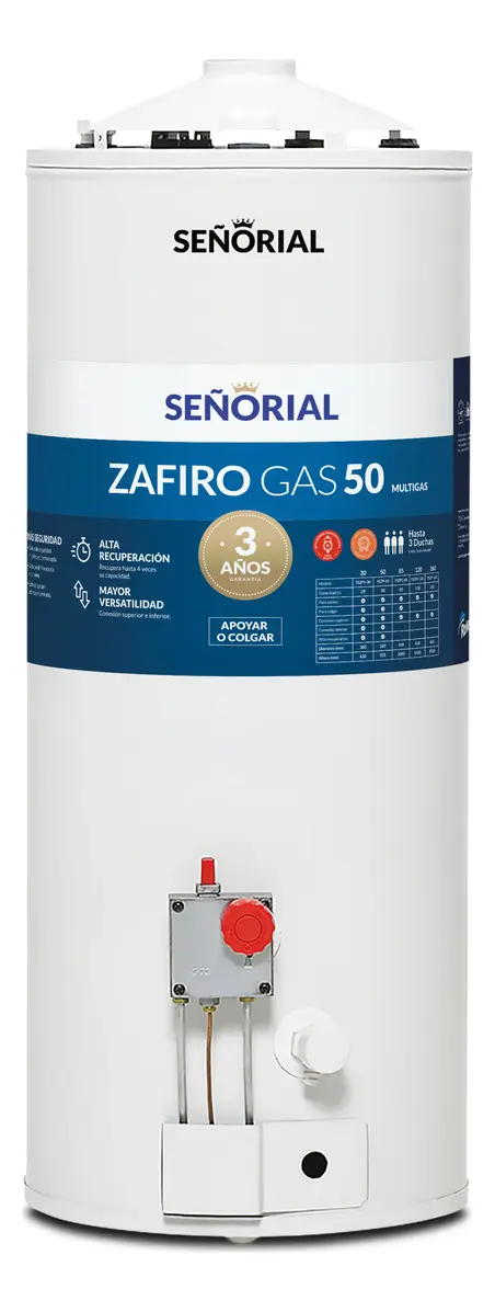 Termotanque Señorial 50lts Alta Recuperación Gas