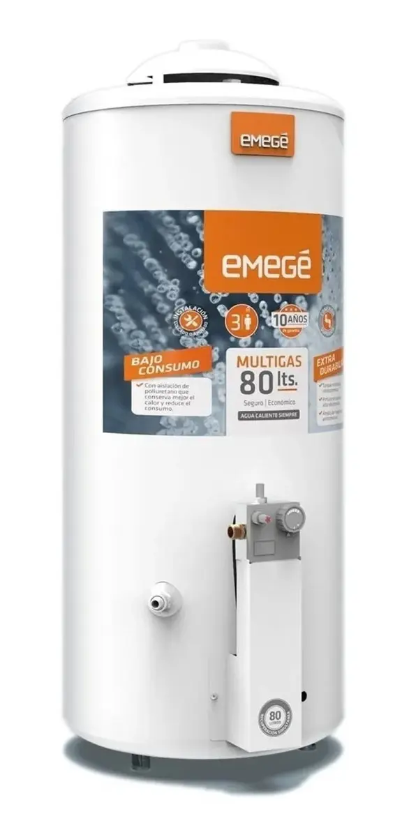 Termotanque EMEGÉ 80ts Gas
